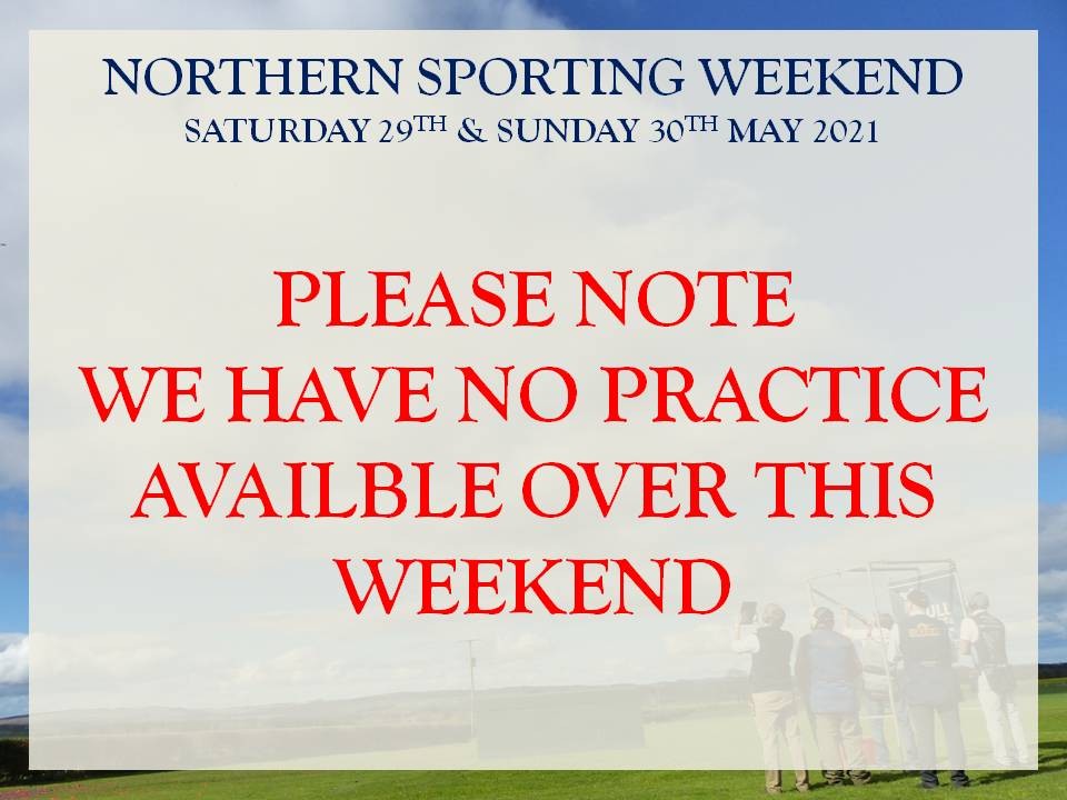 No Practice Available 29th & 30th May