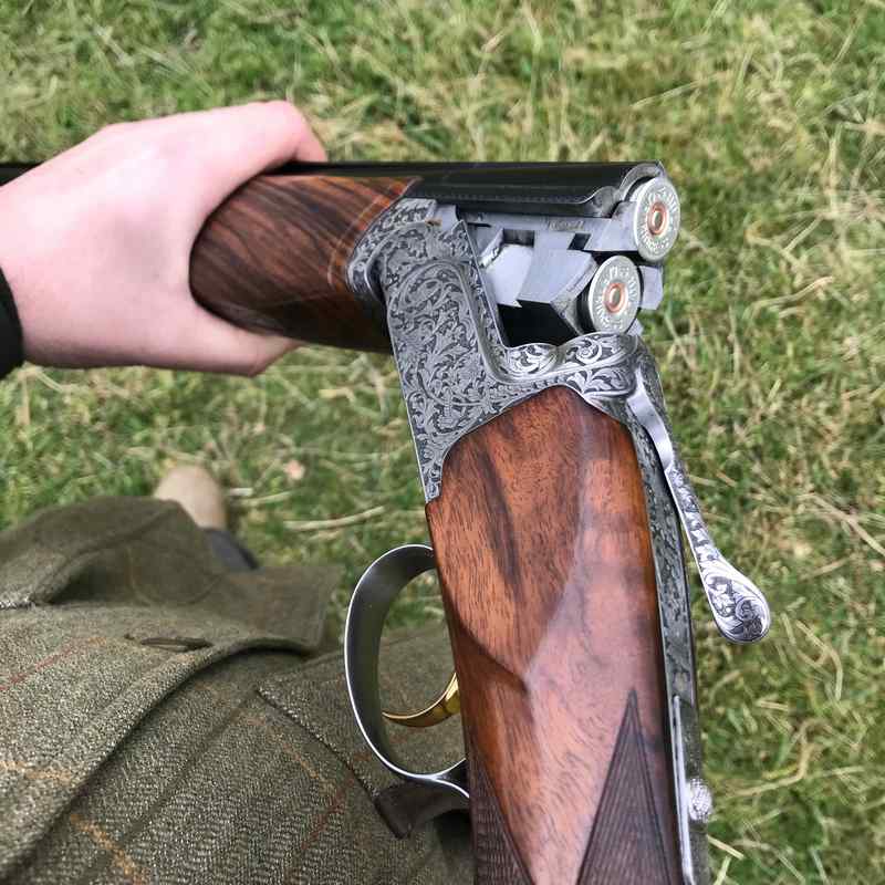 The Perazzi MX8 SCO is John's "go to" high pheasant gun. 